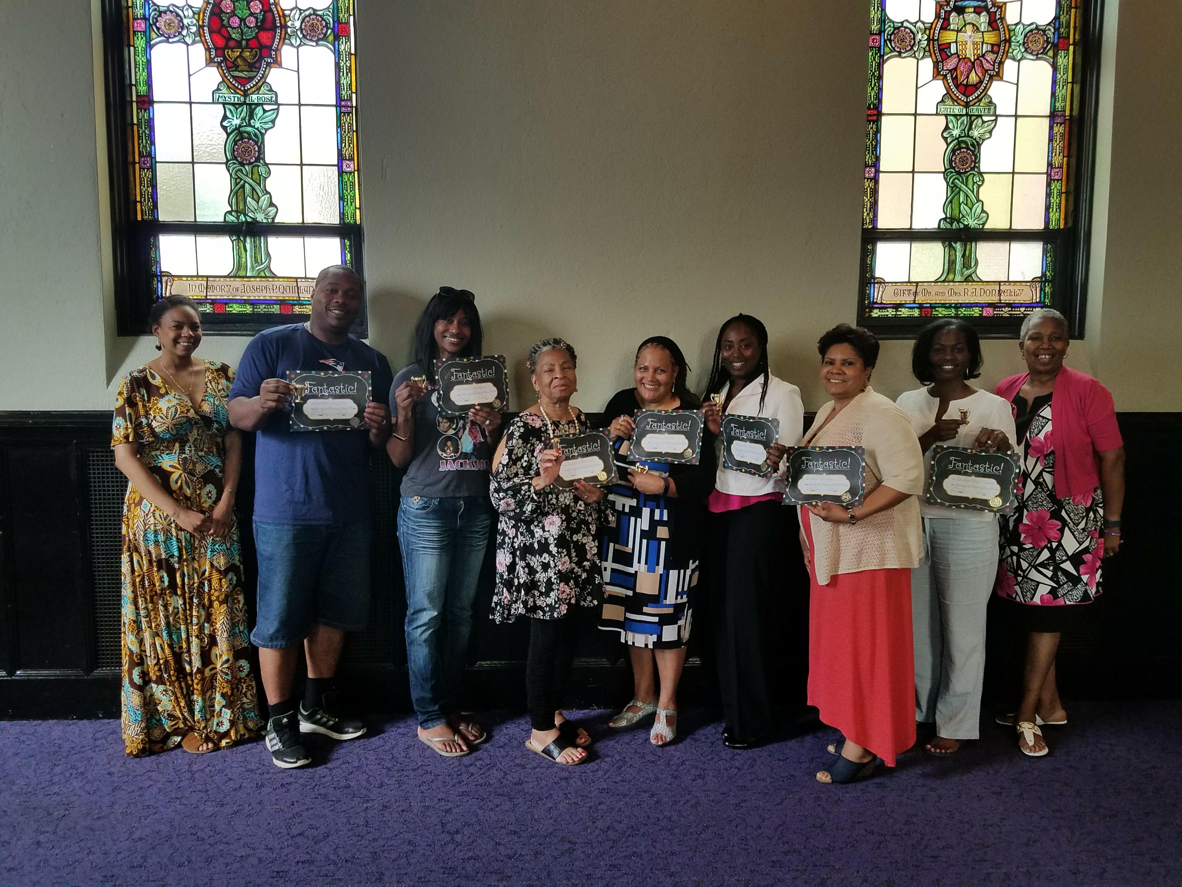 Members of Bethel AME Church smiling for photo
